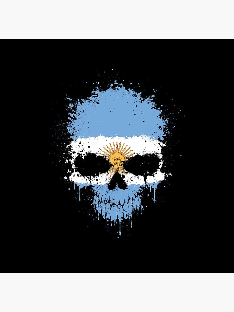 Chaotic Argentine Flag Splatter Skull Poster for Sale by jeff bartels