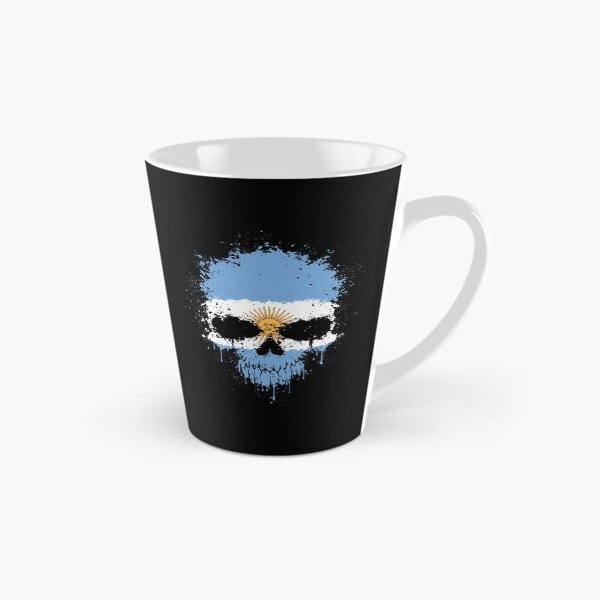 Item preview, Chaotic Argentine Flag Splatter Skull designed and sold by JeffBartels.