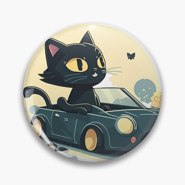 Item preview, Black Kitten Behind the Wheel: A Cute Ride designed and sold by DreamPrint Collective.