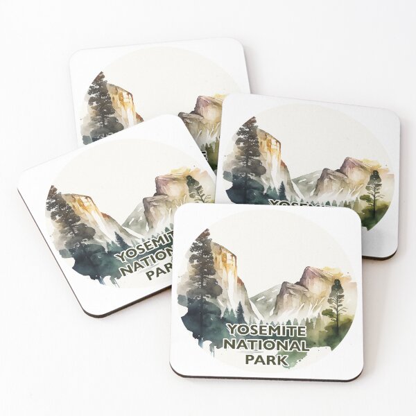 Item preview, Yosemite National Park Boho Watercolor Circle designed and sold by PikoApparel.