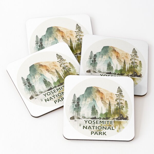 Artikelvorschau, Yosemite National Park Boho Watercolor Circle entworfen und verkauft von PikoApparel.