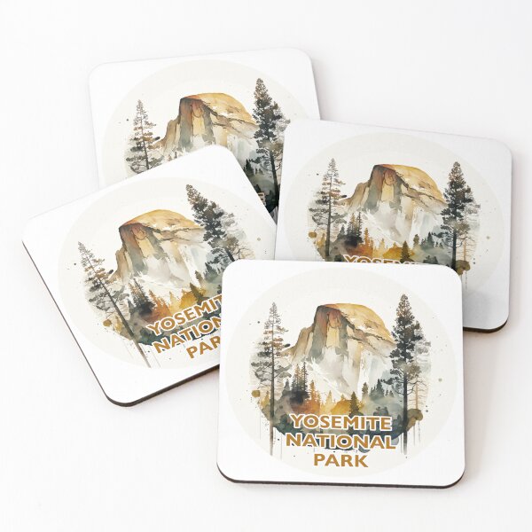 Artikelvorschau, Yosemite National Park Boho Watercolor Circle entworfen und verkauft von PikoApparel.