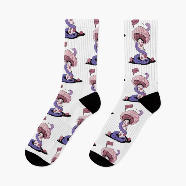 Item preview, Poisonous pink mushroom with bubbles and purple snake designed and sold by MalkyTea.