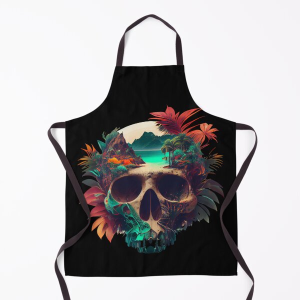 Item preview, Tropical Island Skull designed and sold by FiveIntentions.