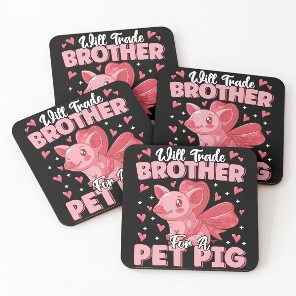 Item preview, Will Trade Brother For Pet Pig Cute Funny Farmer Pig Lover designed and sold by MintedFresh.