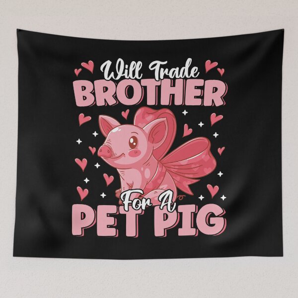 Item preview, Will Trade Brother For Pet Pig Cute Funny Farmer Pig Lover designed and sold by MintedFresh.