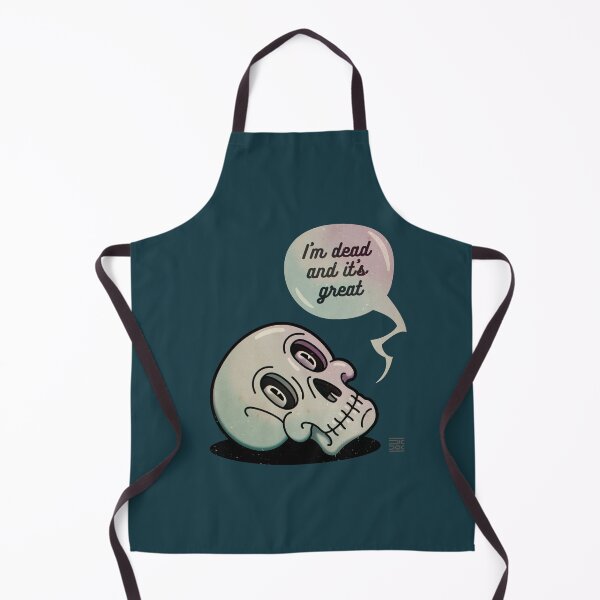 Item preview, Scull. I'm dead and it's great | Grey-blue background designed and sold by DicDoc.