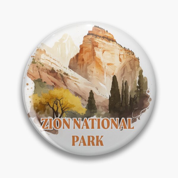 Artikelvorschau, Zion National Park Boho Watercolor Circle entworfen und verkauft von PikoApparel.