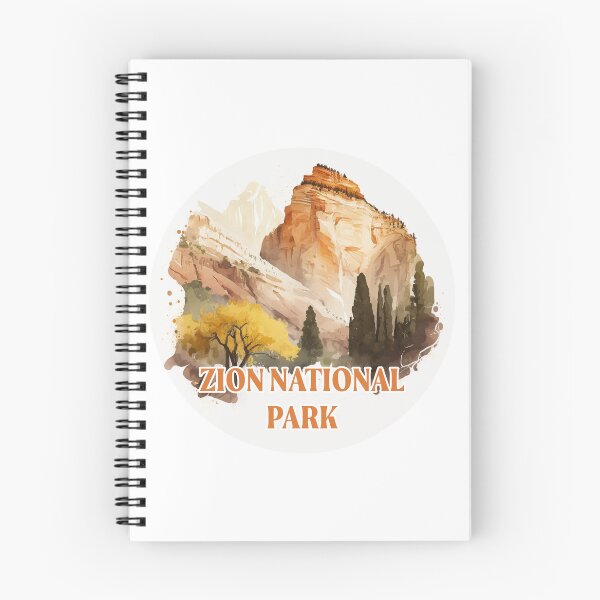 Item preview, Zion National Park Boho Watercolor Circle designed and sold by PikoApparel.