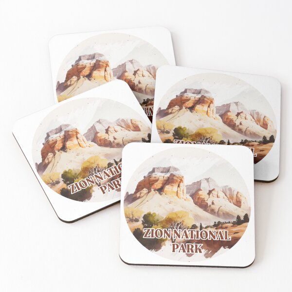Item preview, Zion National Park Boho Watercolor Circle designed and sold by PikoApparel.