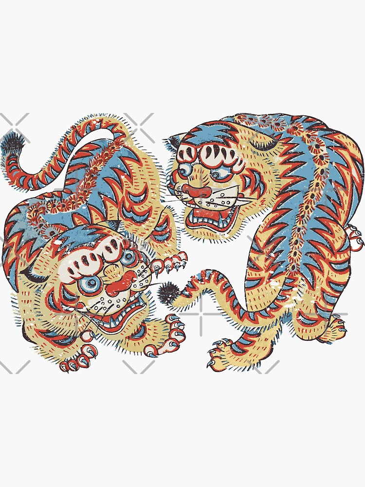 "Asian Tigers" Sticker for Sale by savage-wear | Redbubble