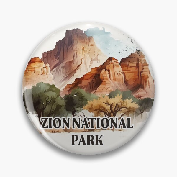 Artikelvorschau, Zion National Park Boho Watercolor Circle entworfen und verkauft von PikoApparel.