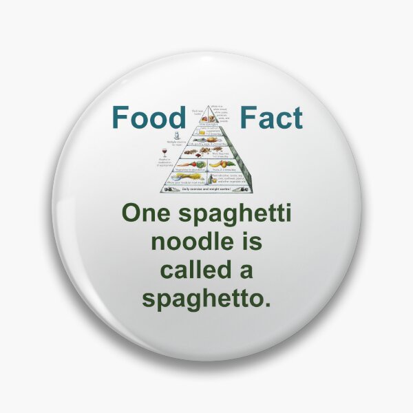 Item preview, One Spaghetti Noodle Is Called - Food Fact designed and sold by CrankyOldDude.