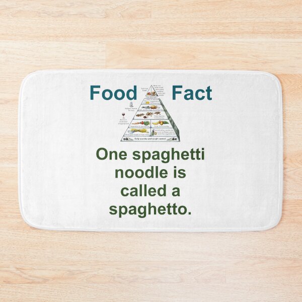 Item preview, One Spaghetti Noodle Is Called - Food Fact designed and sold by CrankyOldDude.
