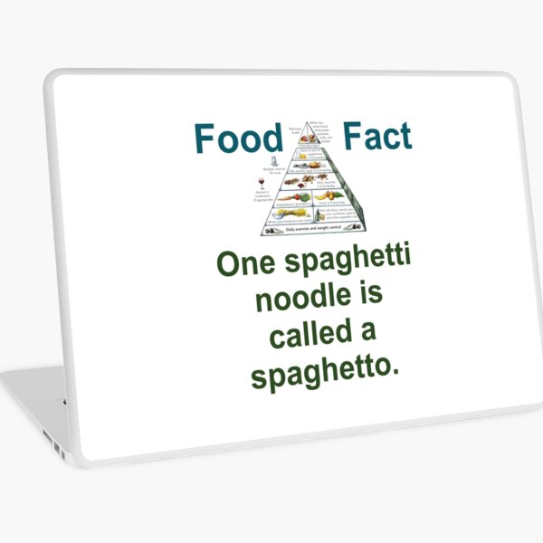 Artikel-Vorschau von One Spaghetti Noodle Is Called - Food Fact, designt und verkauft von CrankyOldDude.