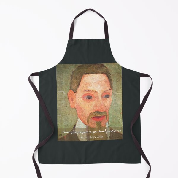 Item preview, rainer maria rilke oil portrait and quote: Let everything happen to you Beauty and terror designed and sold by artbleed.