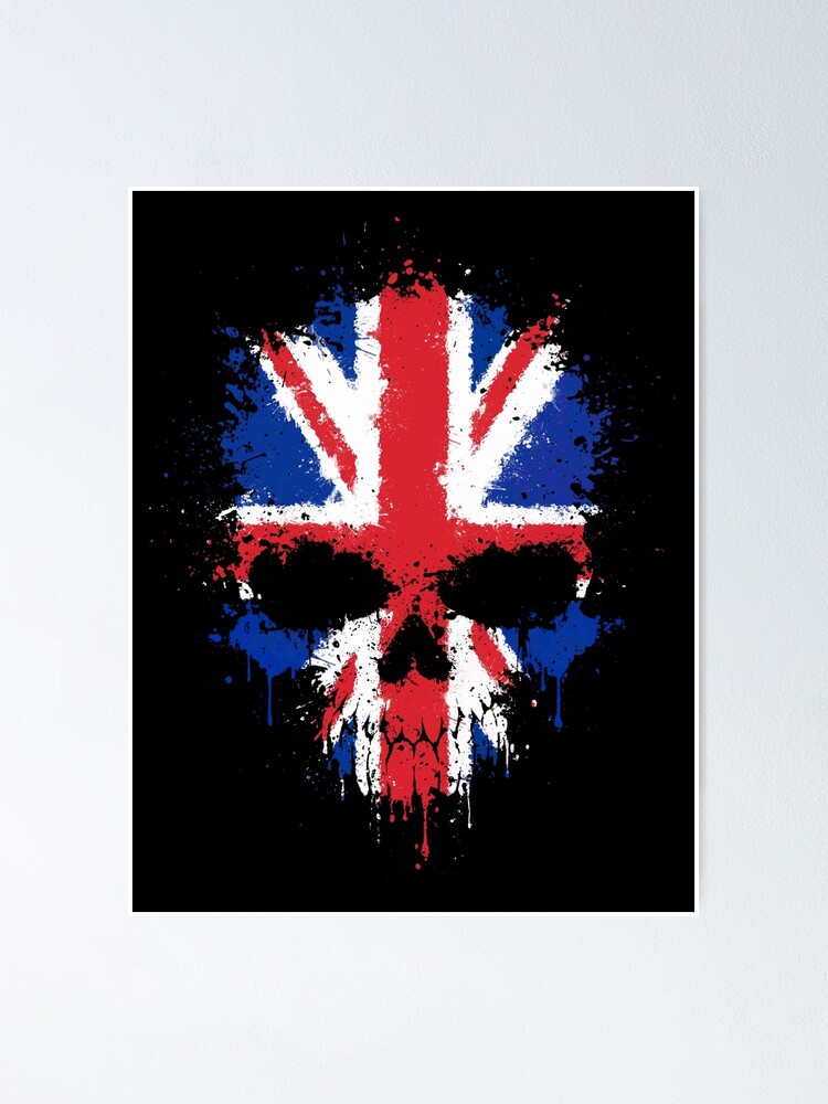 Chaotic Argentine Flag Splatter Skull Poster for Sale by jeff bartels