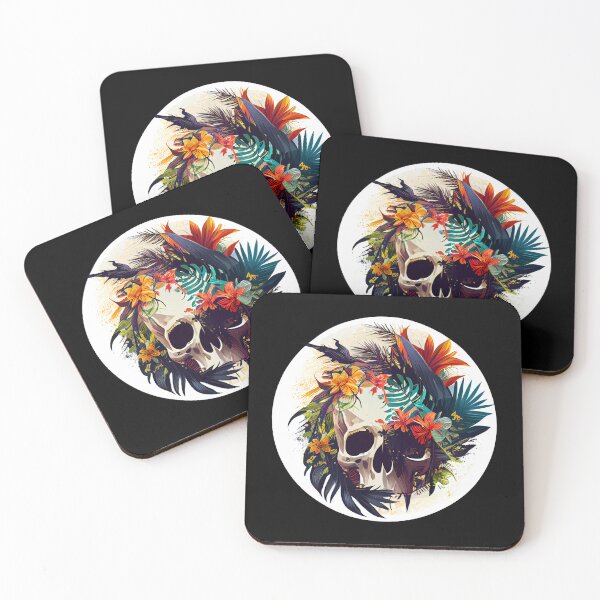 Item preview, Vintage Tropical Skull  designed and sold by FiveIntentions.