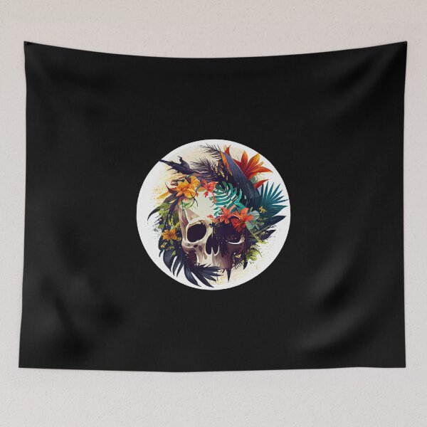 Item preview, Vintage Tropical Skull  designed and sold by FiveIntentions.