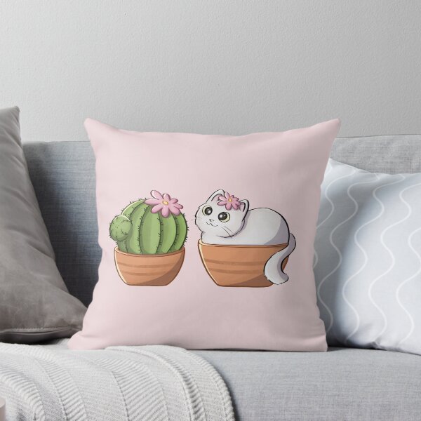 Aperçu de l'œuvre Chat mignon et cactus créée et vendue par Meowrye.