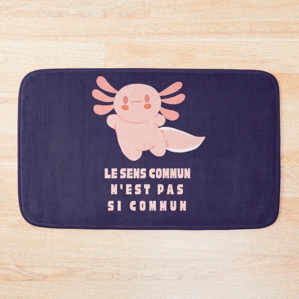 Item preview, Cute axolotl with Voltaire quote : Le sens commun n'est pas si commun designed and sold by artbleed.