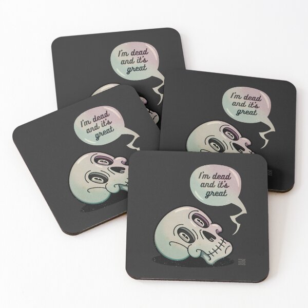 Item preview, Scull. I'm dead and it's great | dark grey background designed and sold by DicDoc.