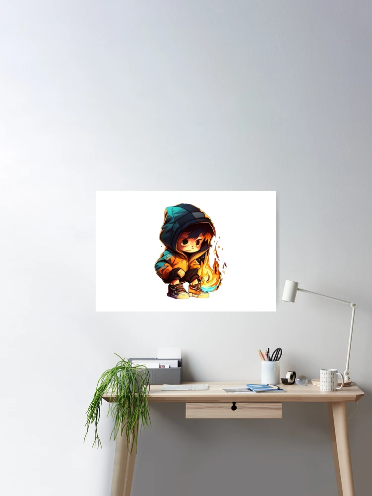 Witspace Anime Boy Dark Power Canvas Art Poster and Wall Art