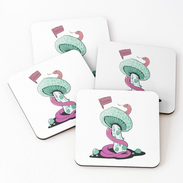 Item preview, Poisonous green mushroom with bubbles and pink snake designed and sold by MalkyTea.