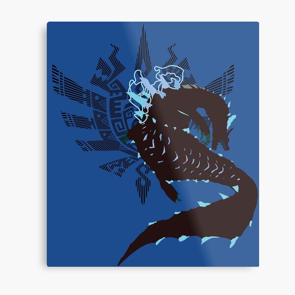 Abyssal Lagiacrus - Sunset Shores Metal Print