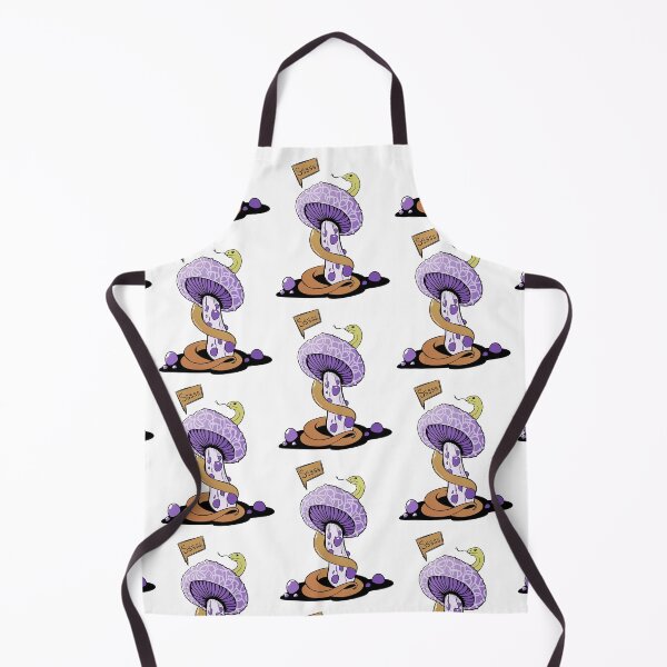 Aperçu de l'œuvre Champignon violet toxique avec bulles et serpent jaune créée et vendue par MalkyTea.