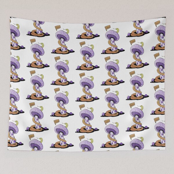 Item preview, Poisonous purple mushroom with bubbles and yellow snake designed and sold by MalkyTea.