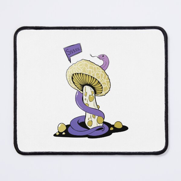 Item preview, Poisonous yellow mushroom with bubbles and purple snake designed and sold by MalkyTea.