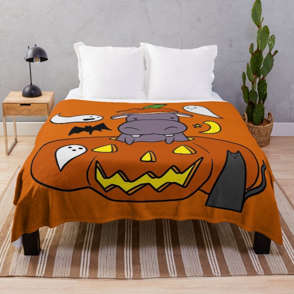 Item preview, Spooky Halloween Hippo Inside of Pumpkin designed and sold by SaradaBoru.