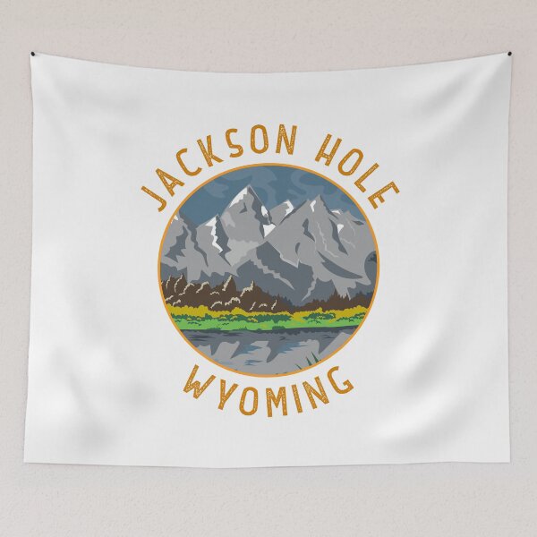 Item preview, Jackson Hole Wyoming Distressed Circle designed and sold by KrisSidDesigns.
