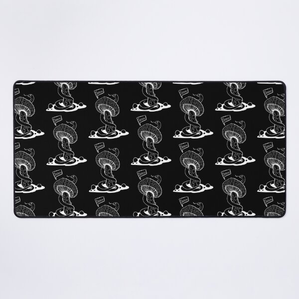 Item preview, Poisonous black and white mushroom with bubbles and snake designed and sold by MalkyTea.