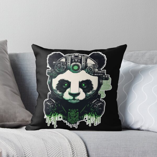 Item preview, Futuristic Cyborg Robot Panda Bear Cyberpunk Scifi Sticker designed and sold by mintflavor.