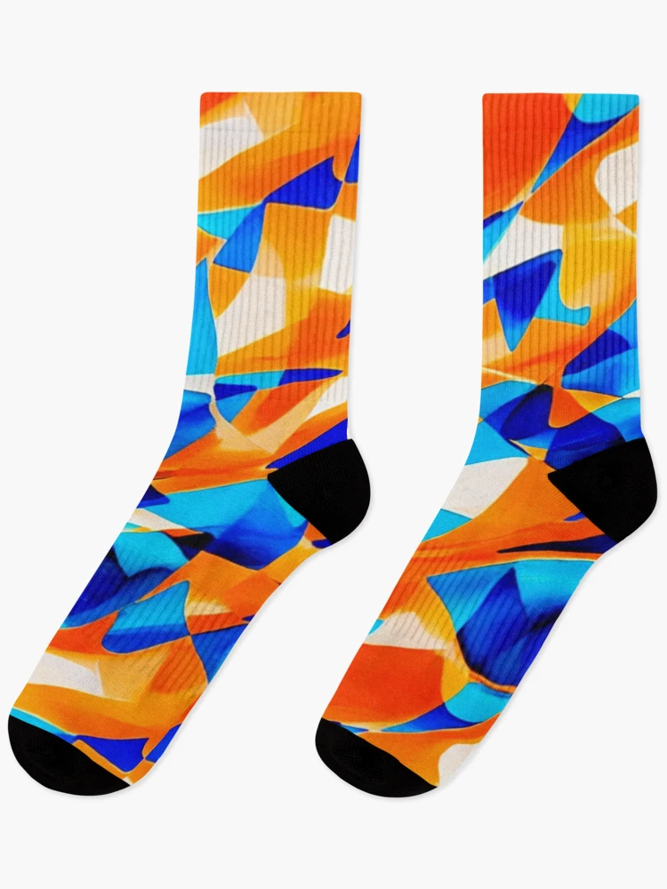 Thumbnail 1 of 5, Socks, Colorful Abstract Pattern designed and sold by cosmic3000.