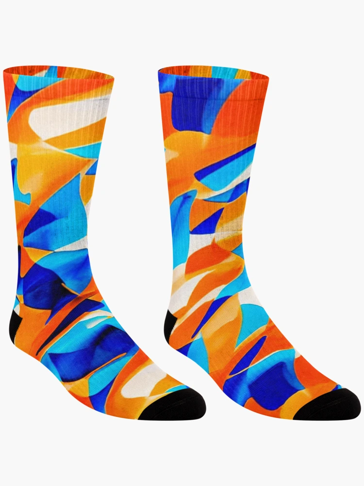 Thumbnail 3 of 5, Socks, Colorful Abstract Pattern designed and sold by cosmic3000.
