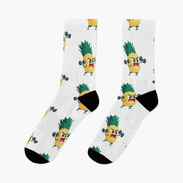 Aperçu de l'œuvre Haltérophilie drôle de gymnase d'entraînement d'ananas créée et vendue par PatternBestFan.