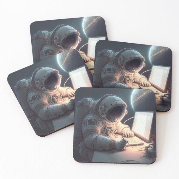 Item preview, american astronaut working on desk designed and sold by BOHdesign.
