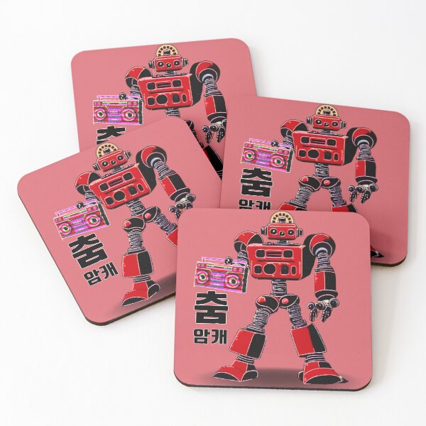Item preview, Red Robot with a Boombox designed and sold by Arcult-Stickers.