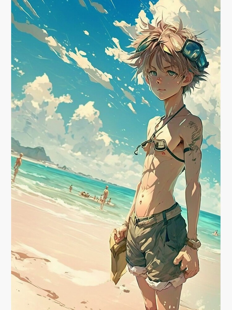how to draw anime background beach - YouTube