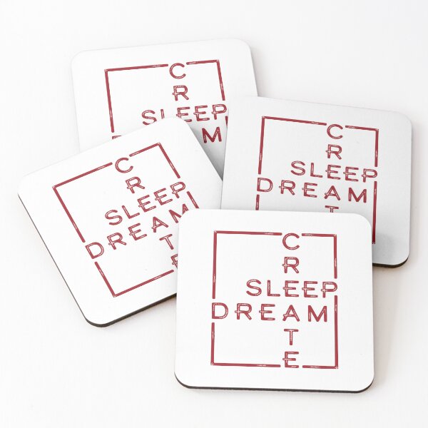 Artikelvorschau, Sleep Dream Create, inspirierende Typografie, Boxed Distressed Typografie, kreativ für Träumer entworfen und verkauft von SleepingInCo.