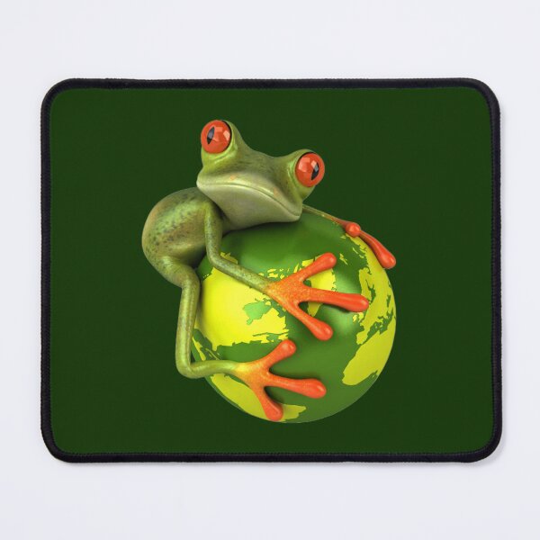 Item preview, Atychiphobia Illustration Cute Green Frog On Earth  designed and sold by Pebasfa.