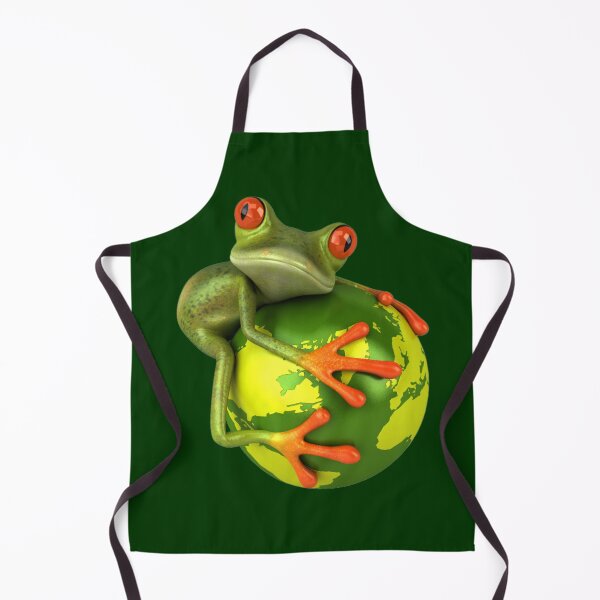 Item preview, Atychiphobia Illustration Cute Green Frog On Earth designed and sold by Pebasfa.