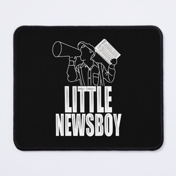 Item preview, Little newsboy shouting sells newspaper graphic font black & white designed and sold by SetthaSK.