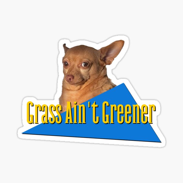 Grass Ain't Greener Mouse Sticker