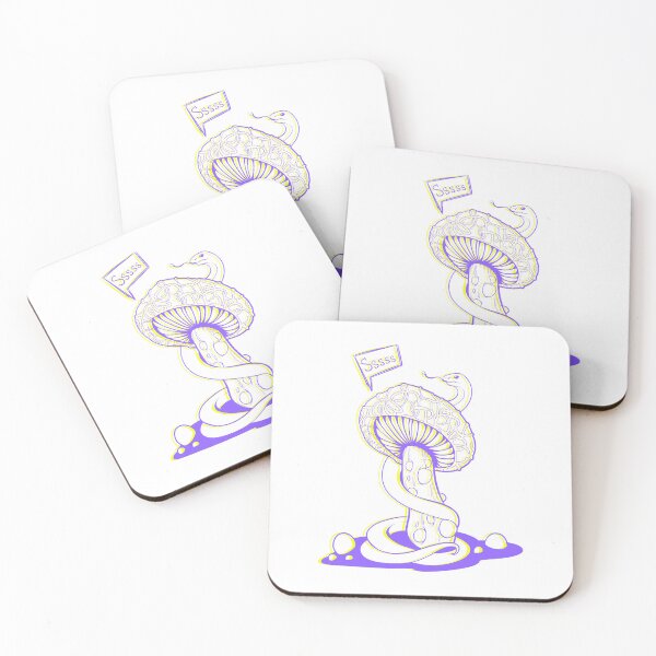 Item preview, Poisonous acid neon purple and yellow mushroom with bubbles and snake designed and sold by MalkyTea.