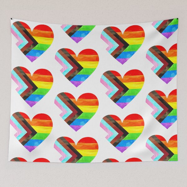 Item preview, Progress Pride Flag Heart | Watercolor Progress Pride Flag | Pride Heart designed and sold by Colorcore.