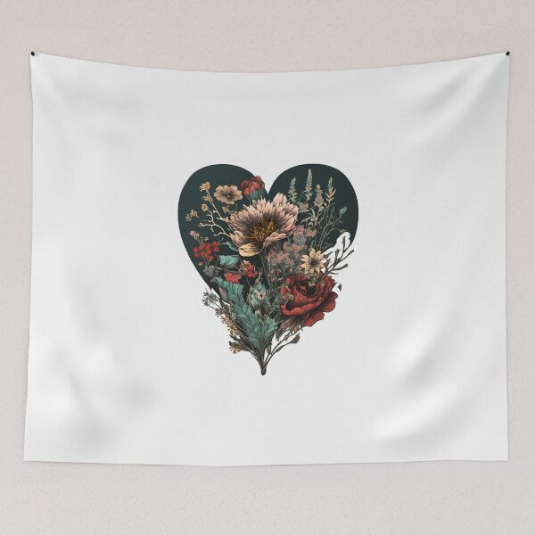 Item preview, Flowers in a heart designed and sold by mtamri.